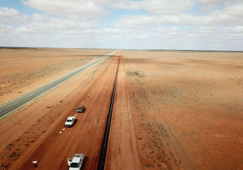 246d1280-3736-473b-ab99-68fa5988734a-large A drone view of the pipeline being successfully implemented into the ground.